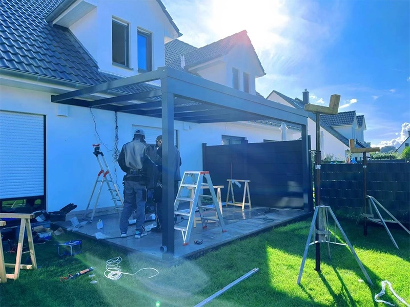 European Aluminum Pergola Installation Case: Modern Outdoor Patio Upgrade