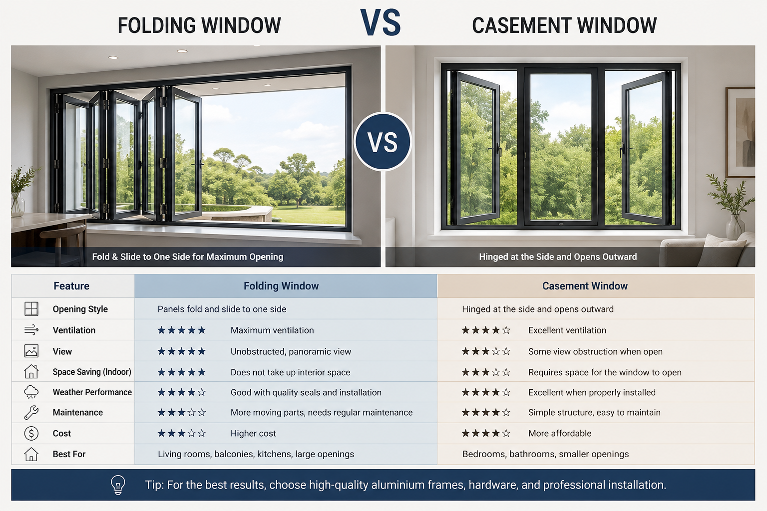 Folding Window vs Casement Window: Which One Is Better for Your Singapore Home? (2026 Guide)