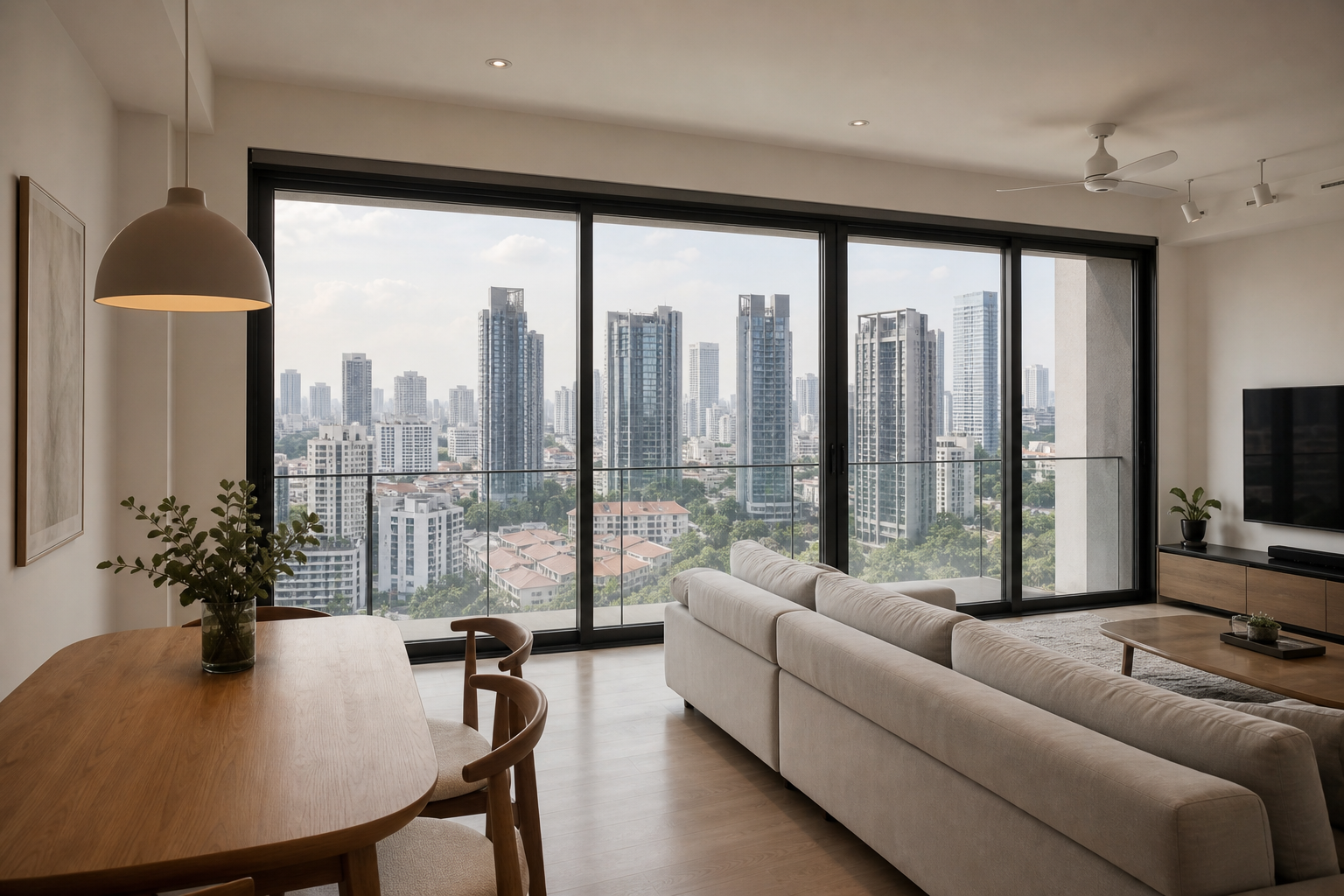 Double Glazed Windows Condo Living Room | Forge Windows