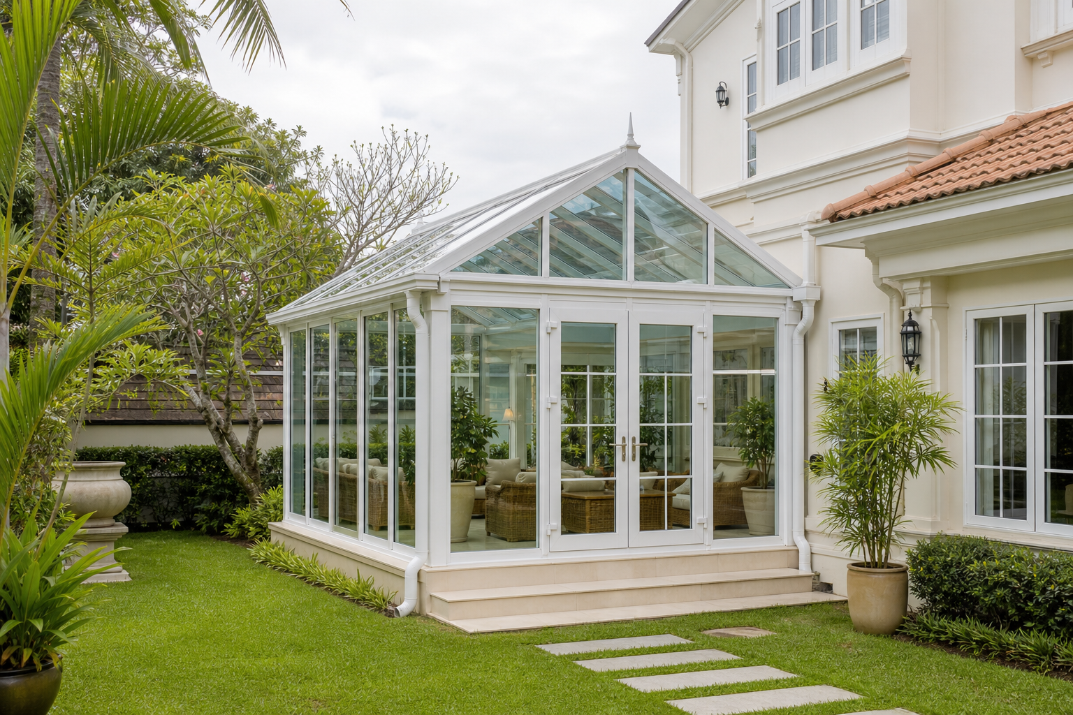 Gable Roof Conservatory Malaysia | Forge Windows