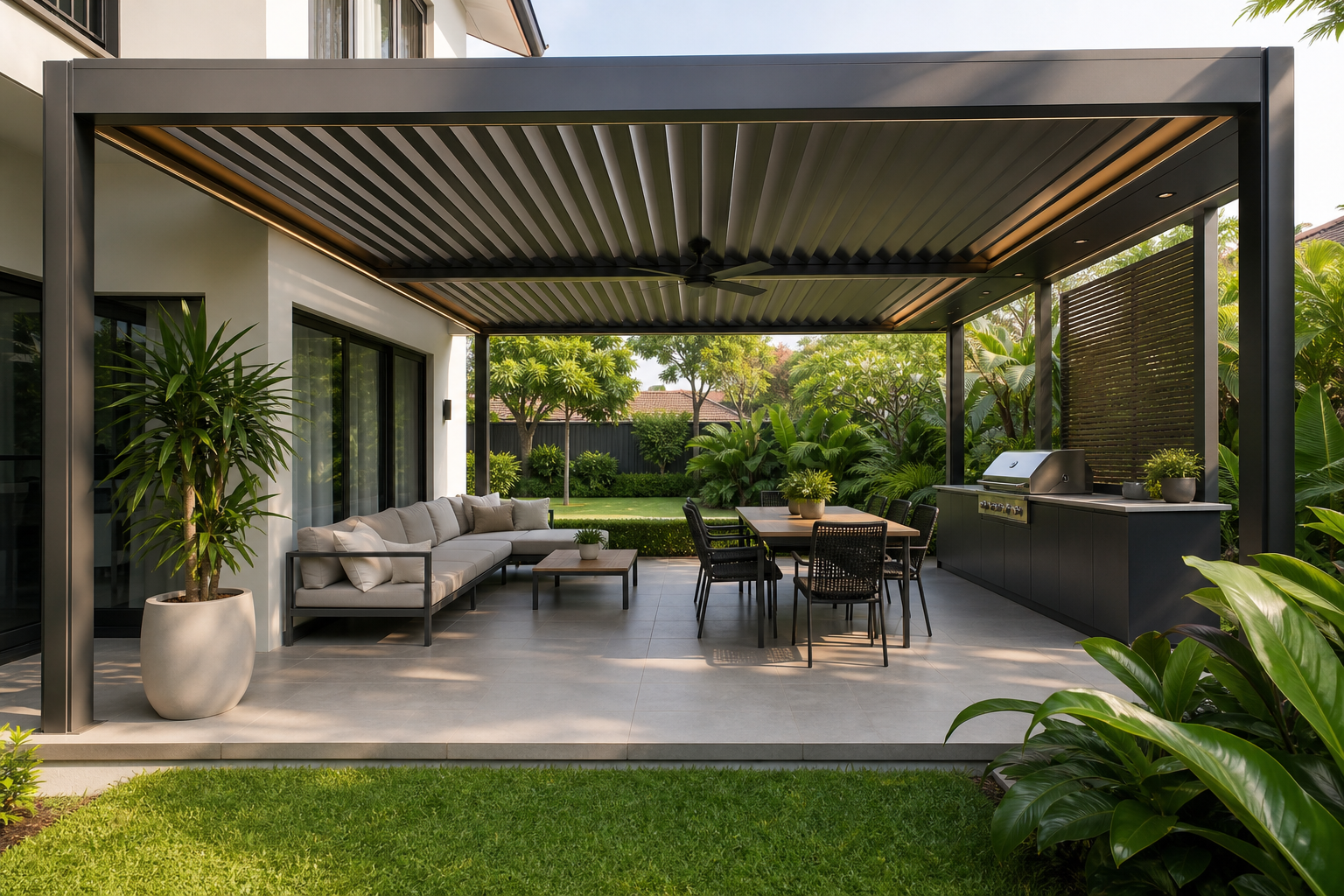 Smart Pergola: A Modern Outdoor Living Solution for Tropical Homes