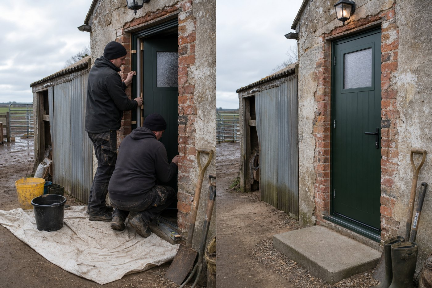 Rear Utility Door for a Working Farmhouse