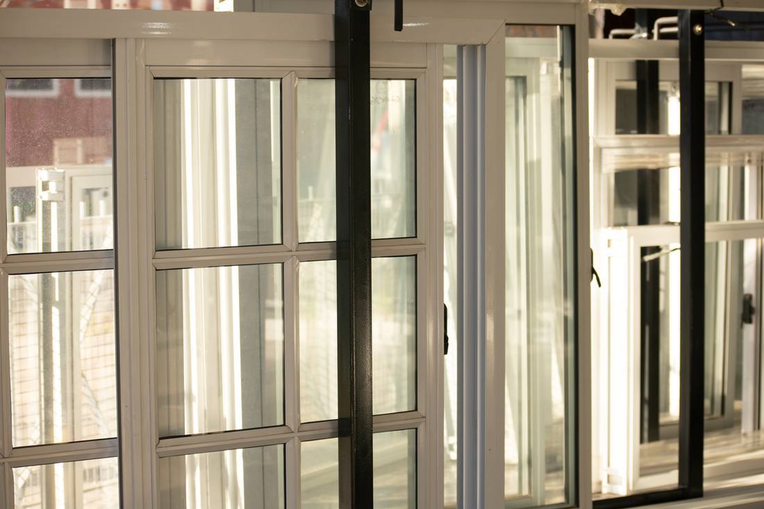 Display of modern framed window samples