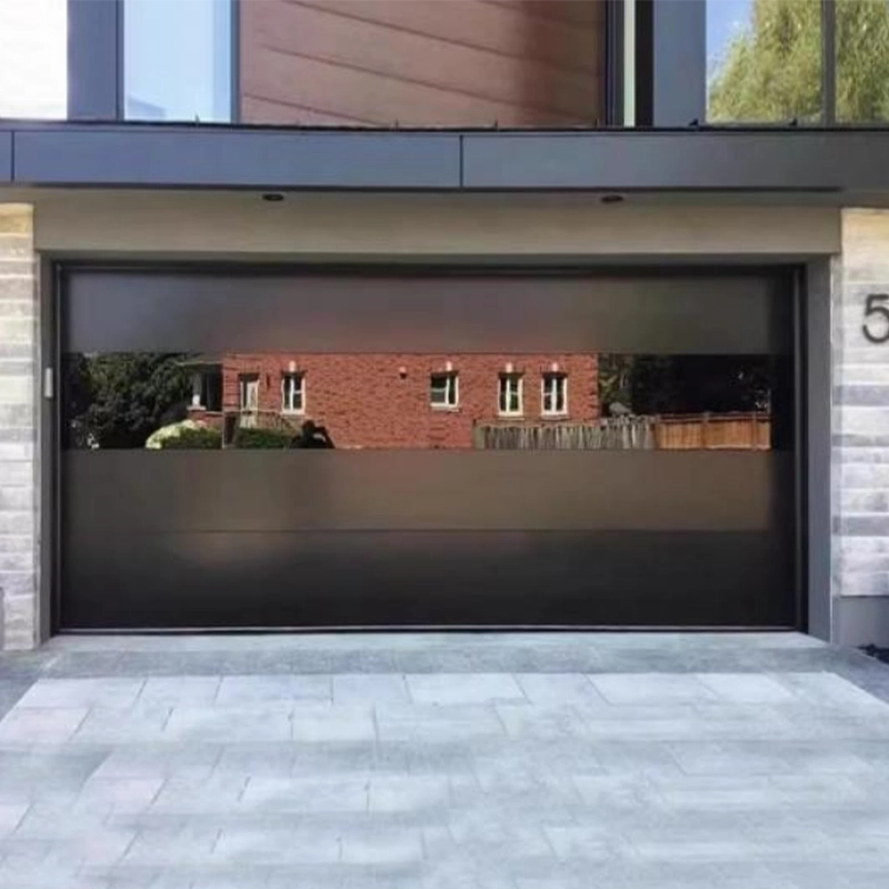 Aluminum Alloy Glass-Panel Flap Garage Door – Design 02