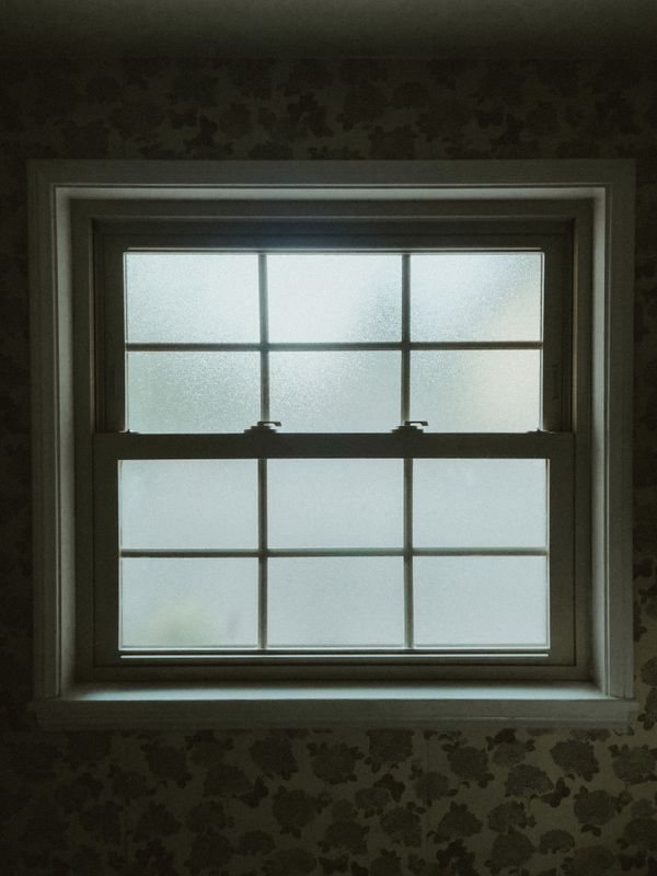 Frosted framed window