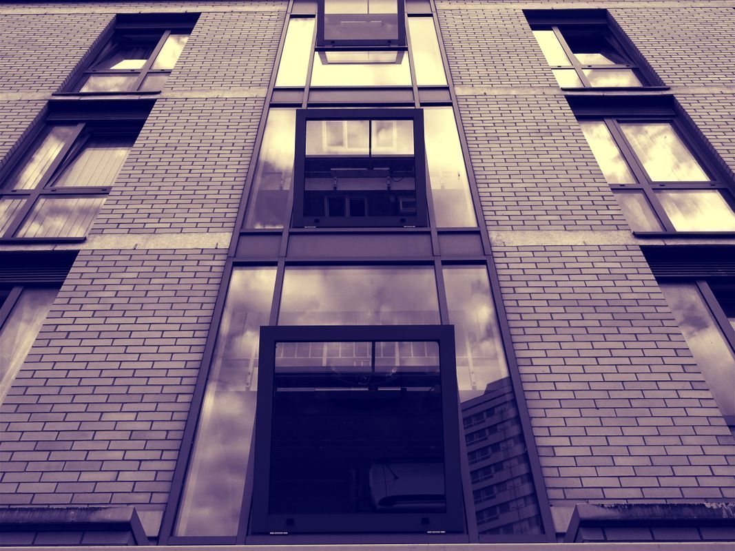 High-rise window grid